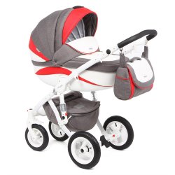 B21 - Детская коляска Adamex Barletta NEW 2 в 1 Ecco кожа 50%